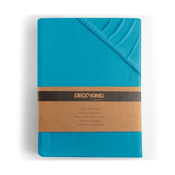 Plava plahta s gumom od jeseya 120x200 cm Amber – Restilo-image-4