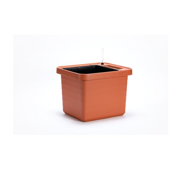 Samozalijevajuća saksija velike zapremnine u boji terakote Plastia Berberis UNO, 27 l-image-1
