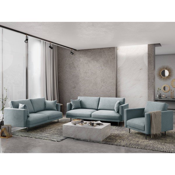 Svijetloplava sofa Milo Casa Piero, 220 cm-image-1