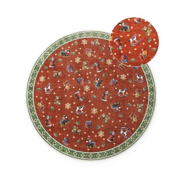 Crveni/zeleni okrugao tepih s božićnim motivom ø 200 cm Toy's Delight Nostalgic Noel Red Green – Villeroy&Boch