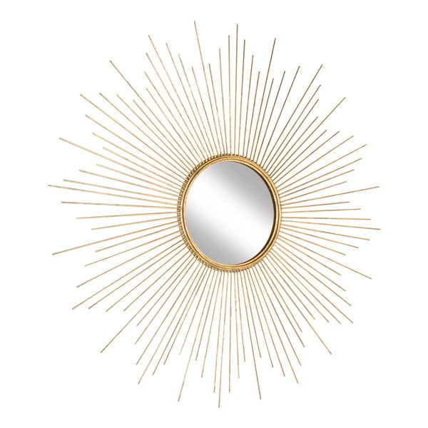 Zidno ogledalo s metalnim okvirom u zlatnoj boji Westwing Collection Ella, ø 104 cm-image-2