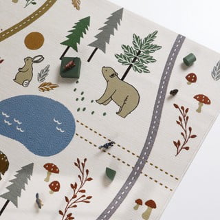 Krem dječji tepih za igru 123x180 cm Little Forest – Nattiot