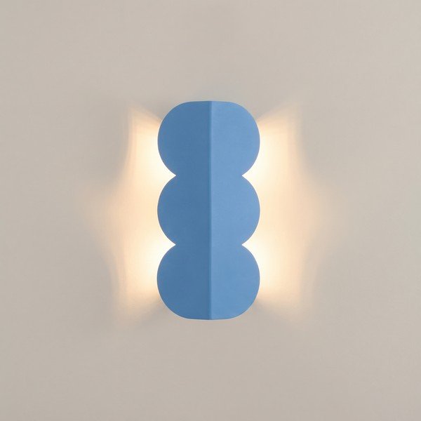 Svijetlo plava zidna lampa aluminijska BISCUIT – Thoro-image-3