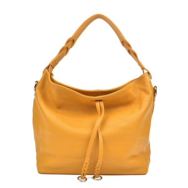 Žuta kožna torbica Carla Ferreri Camila Lento