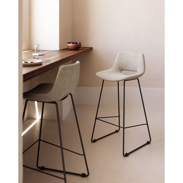 Bež barska stolica (visine sjedala 76 cm) Zahara – Kave Home-image-1