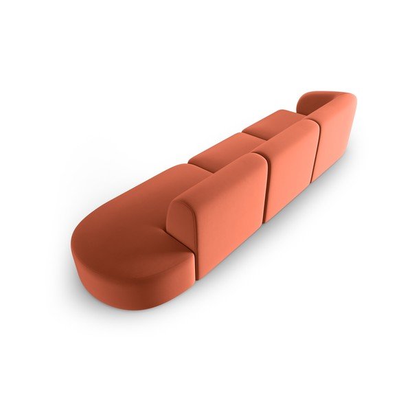 Ružičasta baršunasti sofa s lijevim kutom 311 cm Paolo – Milo Casa-image-3