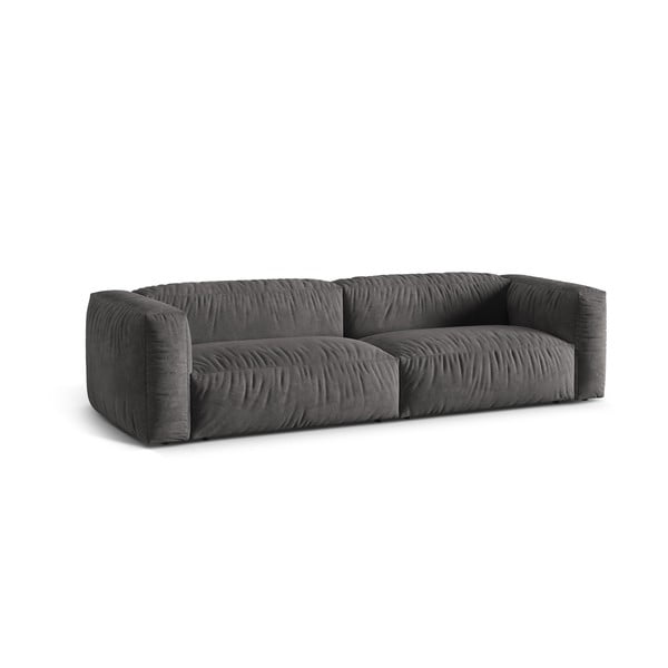 Siva baršunasti sofa 320 cm Martina – Micadoni -image-1