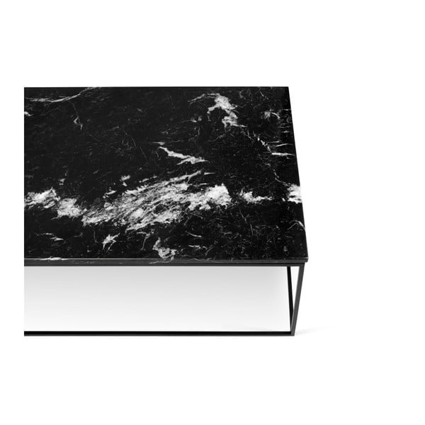 Stolić za kavu od crnog mramora s crnim nogama TemaHome Gleam, 120 x 75 cm-image-3