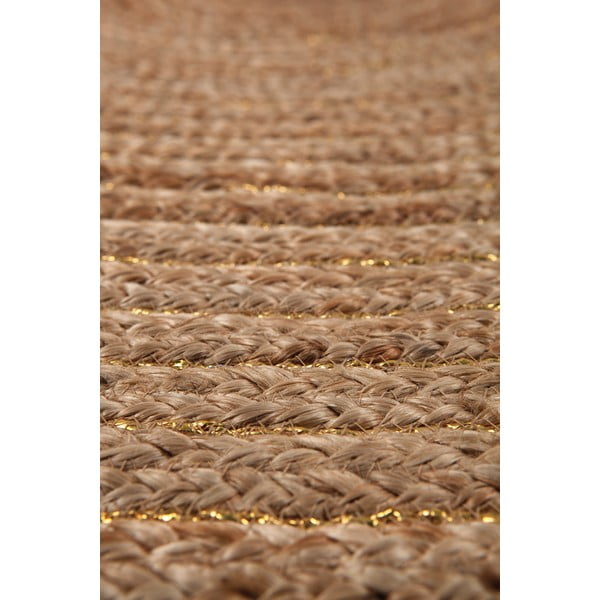 Smeđi ručno izrađeni tepih Nattiot Abha, ø 140 cm-image-3