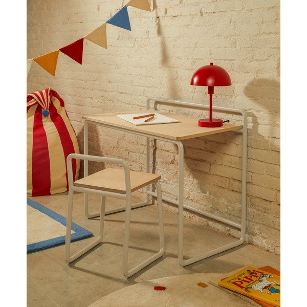 Bež metalna dječja stolica Tinn – Kave Home-image-1