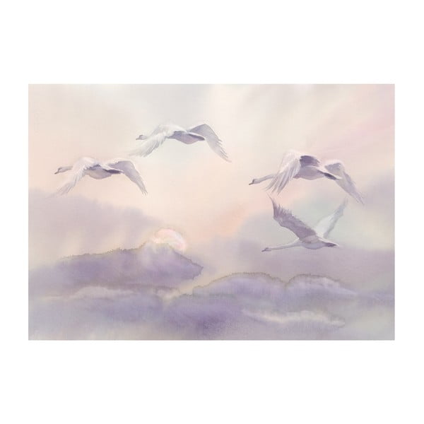 Tapeta velikog formata Artgeist Flying Swans, 400 x 280 cm