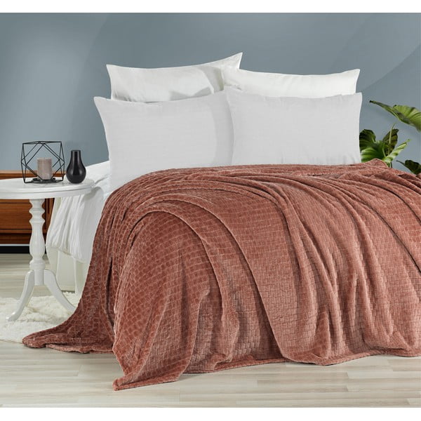 Narančasti prekrivač za bračni krevet 200x220 cm Melinda - Mijolnir