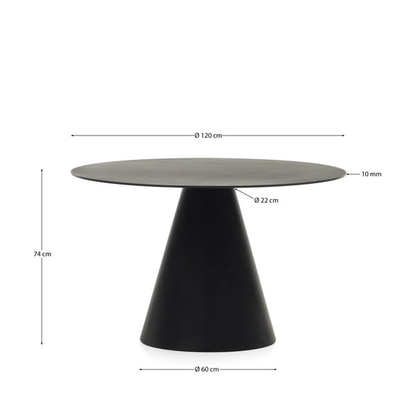 Okrugli blagovaonski stol ø 120 cm Wilshire – Kave Home-image-4