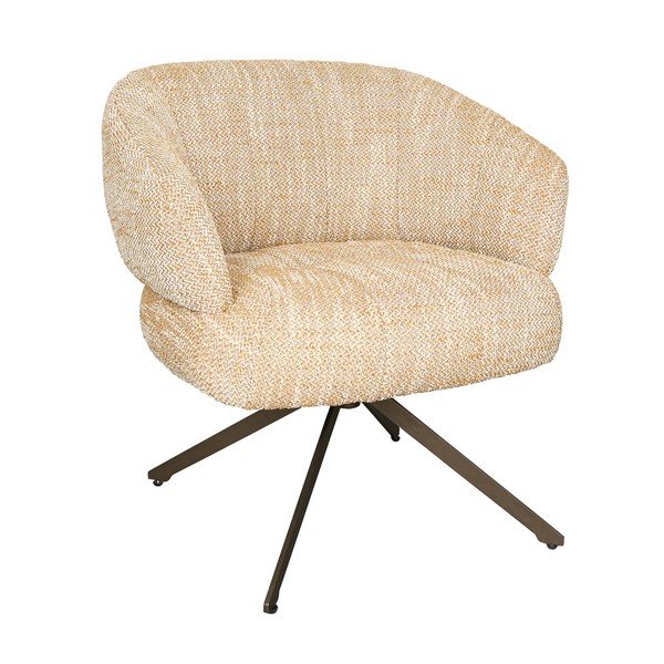 Senf žuta okretna fotelja Saga – MOME