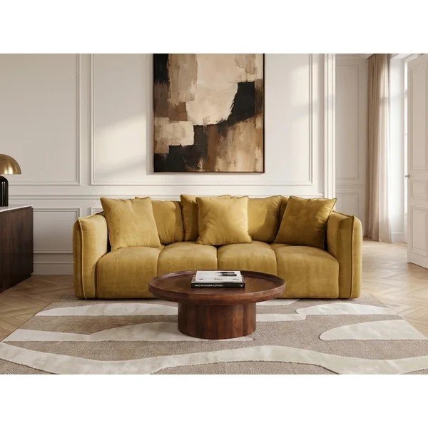Žuta  sofa od šenila Harlem – Bobochic Paris-image-3