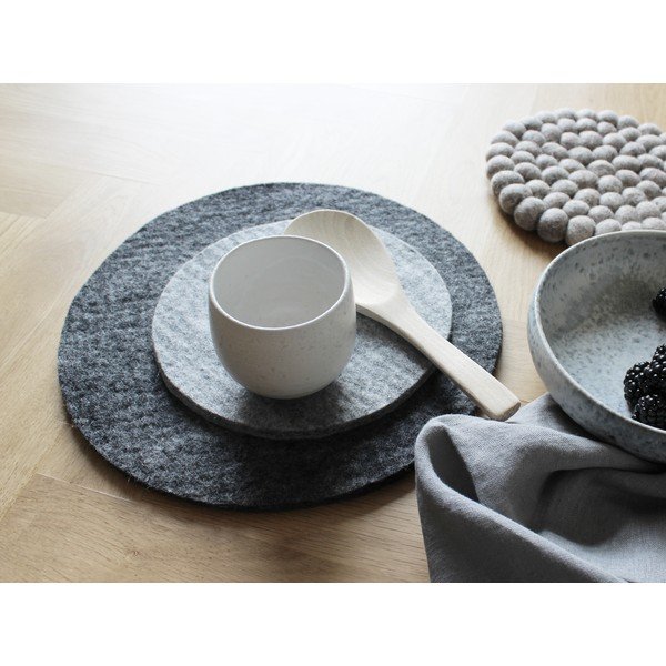 Metalik sivi filcani vuneni podmetač Wooldot Felt Coaster, ⌀ 20 cm-image-4