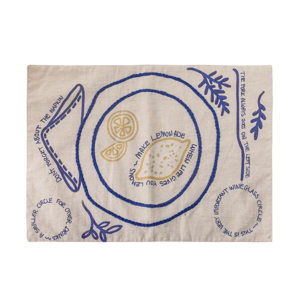 Podmetač od mješavine lana 33x48 cm Limone – Bloomingville