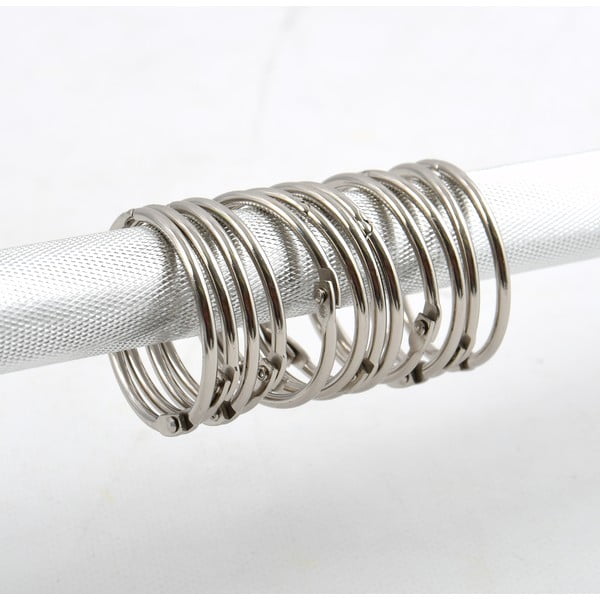 Prstenovi za zavjese za tuš u setu 12 kom u mat srebrnoj boji Ringo Small – Spirella-image-2