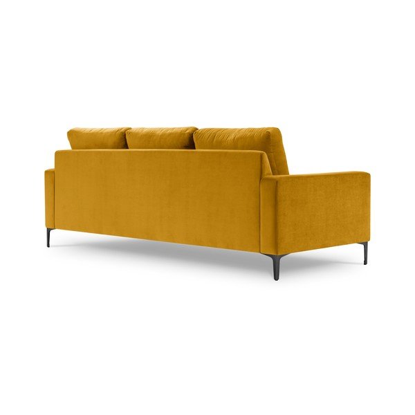 Žuti baršunasti kauč Kooko Home Harmony, 220 cm-image-3
