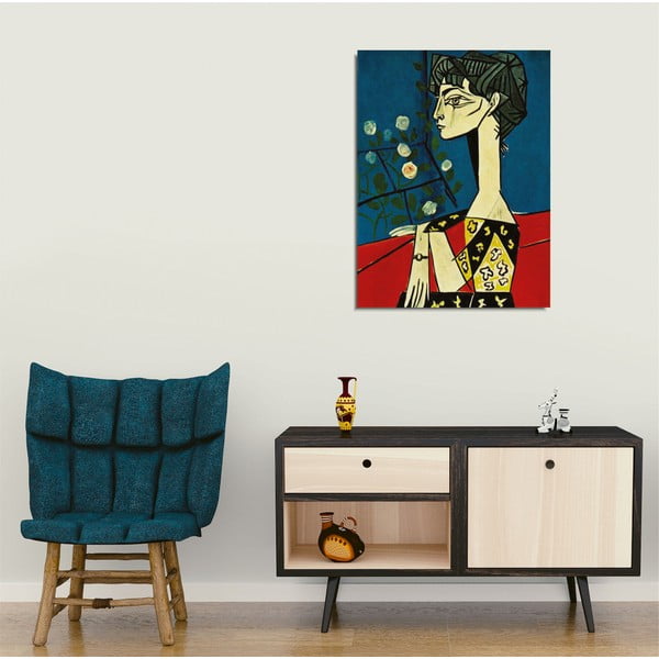 Zidna reprodukcija na platnu Pablo Picasso Jacqueline with Flowers, 30 x 40 cm-image-1