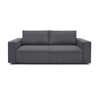 Tamno siva sofa na razvlačenje Bobochic Paris Nihad, 245 cm