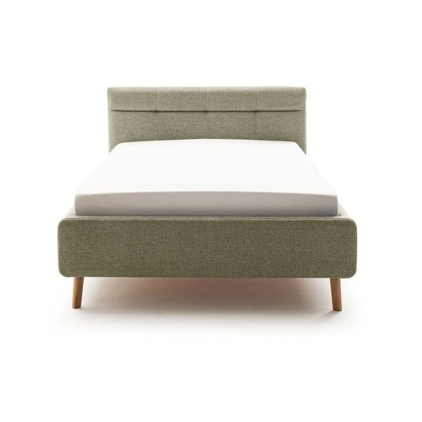 Zeleni tapecirani bračni krevet s prostorom za odlaganje s podnicom 140x200 cm Lotte – Meise Möbel-image-2