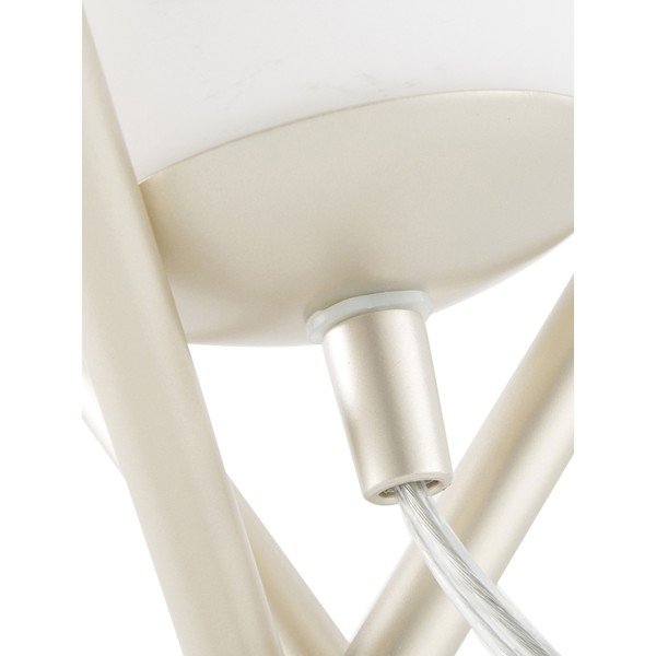 Bijela stolna lampa sa staklenim sjenilom Westwing Collection Erik, visina 33 cm-image-3