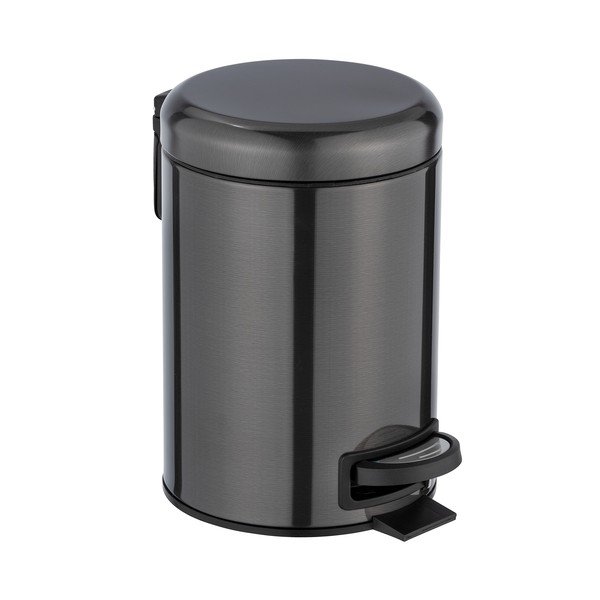 Crni koš za smeće od nehrđajućeg čelika Wenko, 3 l-image-1