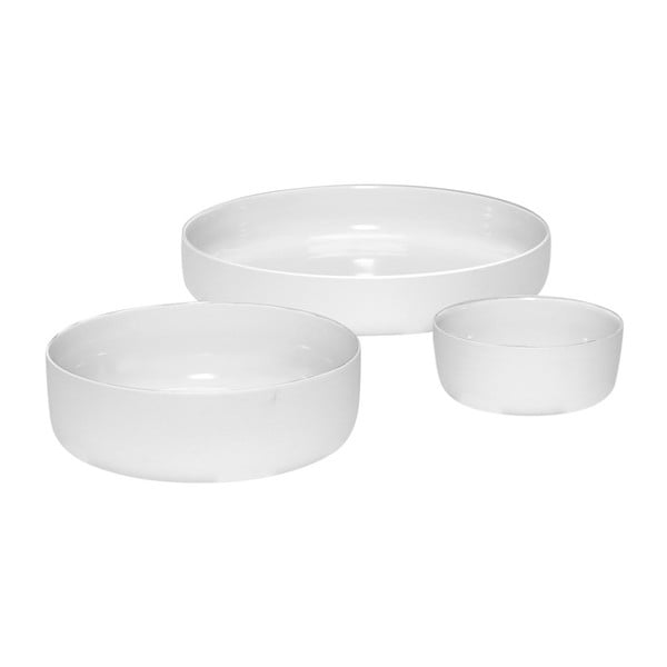 Set od 3 bijele Hübsch Ingvar zdjele