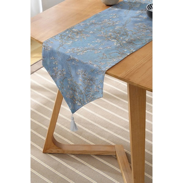 Nadstolnjak 45x140 cm Blue Spring – Minimalist Cushion Covers-image-1