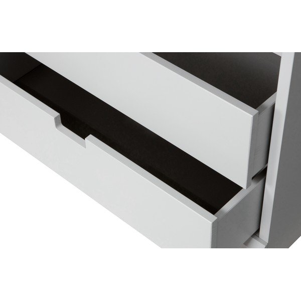 Svijetlo siva biblioteka od masivnog bora s kliznim vratima 150x200 cm Swing – WOOOD-image-1