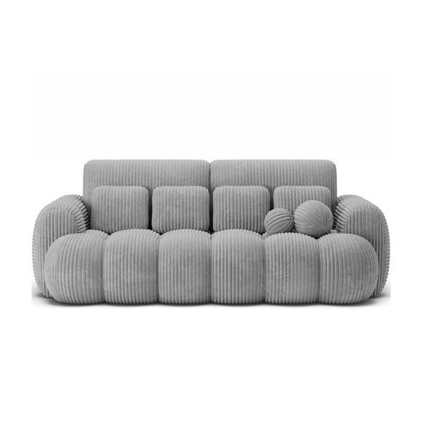 Siva sklopiva sofa od samta 256 cm Cotonn – ELTAP