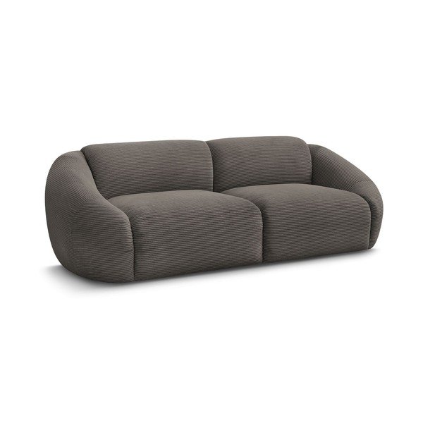 Smeđe-siva sofa od samta 250 cm Tina – Bobochic Paris-image-2