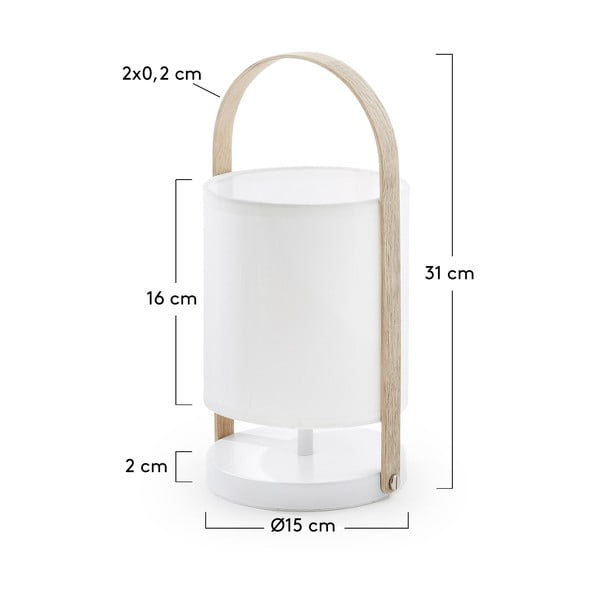 Bijela stolna lampa Kave Home Zayla-image-4