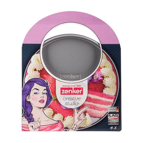 Set od 4 ružičasta kalupa za tortu Zenker Creative, ø 17 cm-image-2