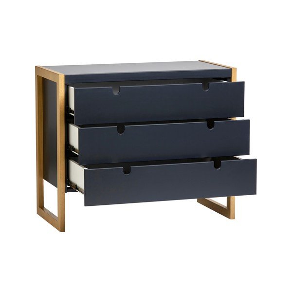 Antracit siva komoda s 3 ladice Marckeric Square, 90 x 75 cm-image-3