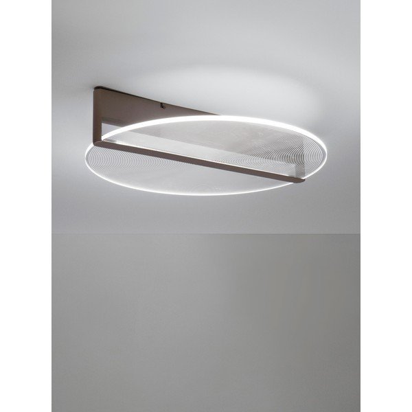 Smeđa LED stropna svjetiljka aluminijska s mogućnosti zatamnjivanja sa sjenilom od akrilnog stakla Noah – Nova Luce-image-1