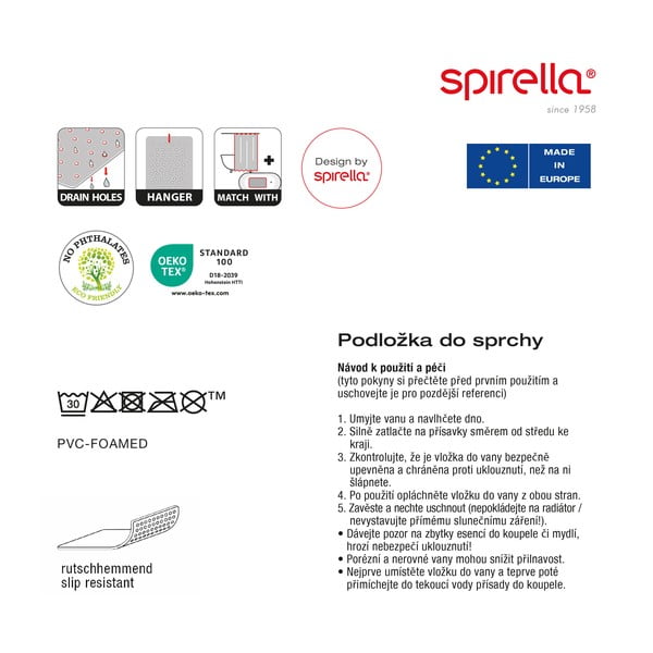 Protuklizna prostirka za kadu 36x71 cm Bang – Spirella-image-1