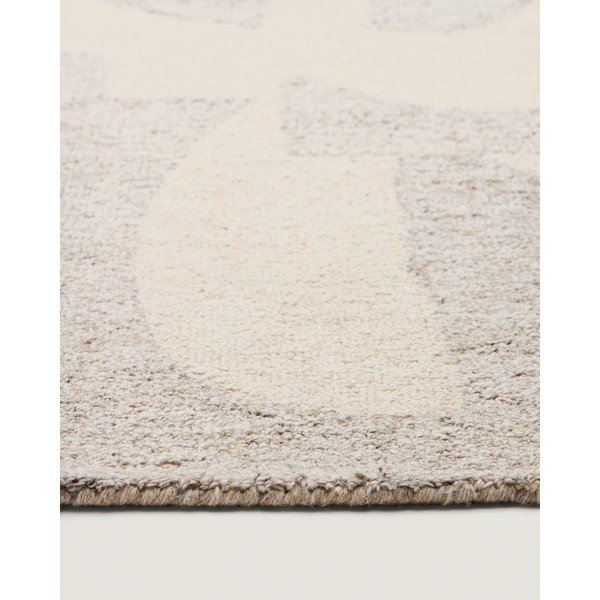 Sivi/bež ručno rađen vunen tepih 200x300 cm Norela – Kave Home-image-4
