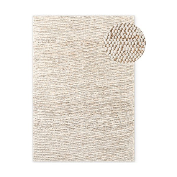 Bež ručno rađen tepih od mješavine vune 80x150 cm Peas – Villeroy&Boch