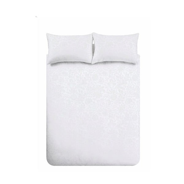 Bijela posteljina za bračni krevet od jacquarda 200x200 cm Fleur Matelassé – Bianca