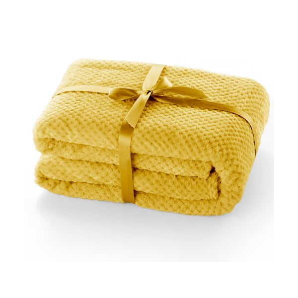 Senf žuta deka od mikrovlakana DecoKing Henry, 70 x 150 cm