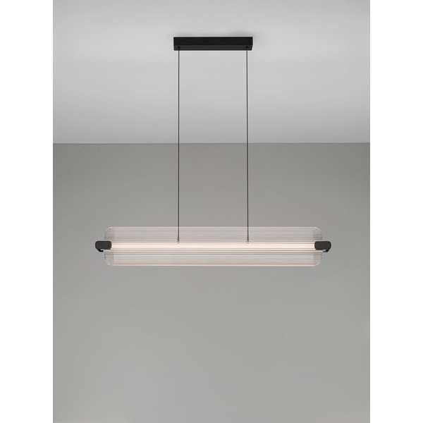 Mat crna staklena LED viseća svjetiljka s mogućnosti zatamnjivanja Emery – Nova Luce-image-4