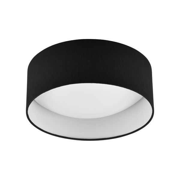 Crna LED stropna svjetiljka ø 30 cm Locarno – Trio