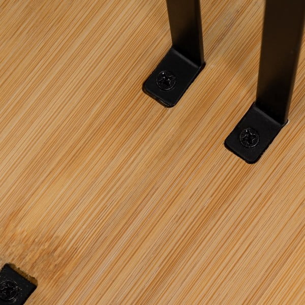 Crni/u prirodnoj boji metalni stalak za papirnate ručnike – Casa Selección-image-1