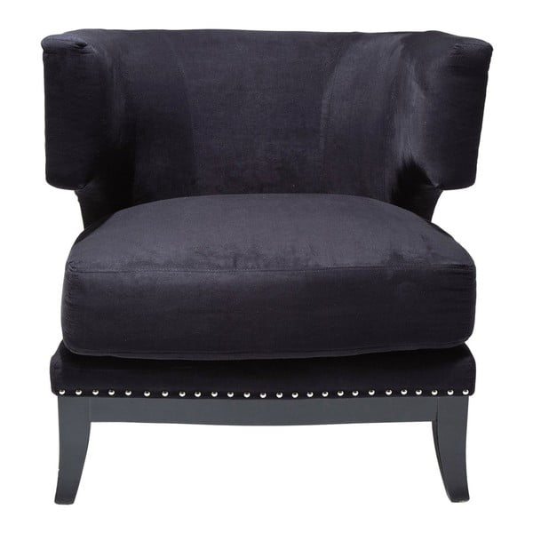 Crna fotelja Kare Design Art Deco