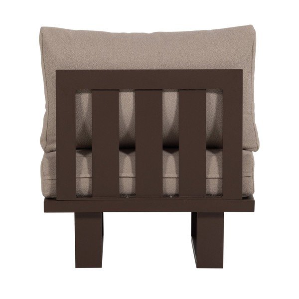 Smeđa metalna/podstavljena vrtna fotelja Bear – WOOOD-image-4