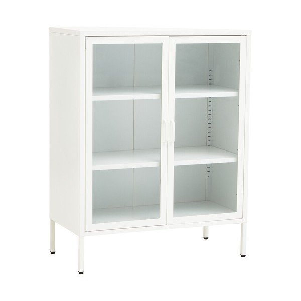 Bijela željezna vitrina 80x102x40 cm Acier – Premier Housewares