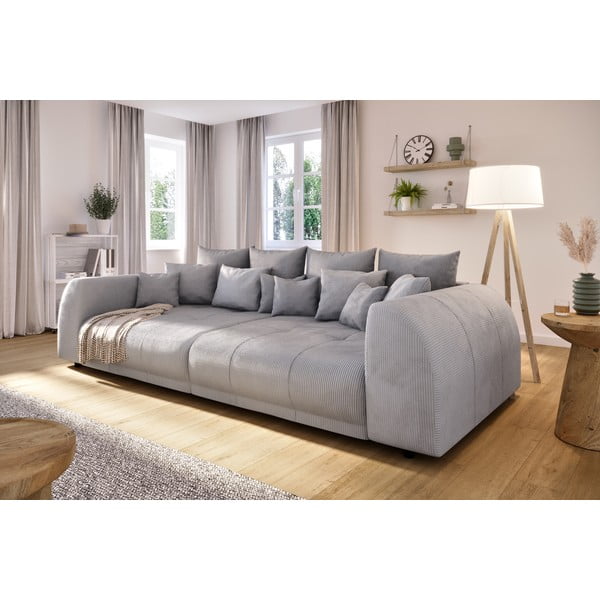Tamno siva sofa od samta 310 cm Vanessa – Ropez-image-3