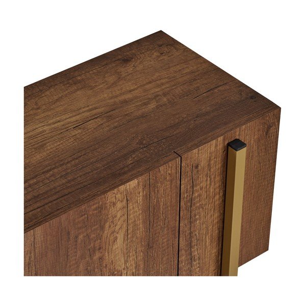 TV komoda u dekoru oraha u tamnoj prirodnoj boji 180x45x30 cm Nexus – Kalune Design-image-4